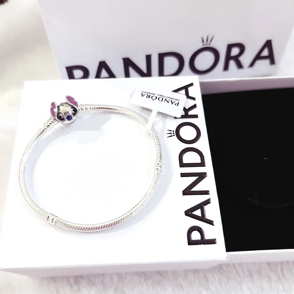 PANDORA Disney Stitch Snake Chain Bracelet (18cm|7.1”) w/box - Picture 2 of 9